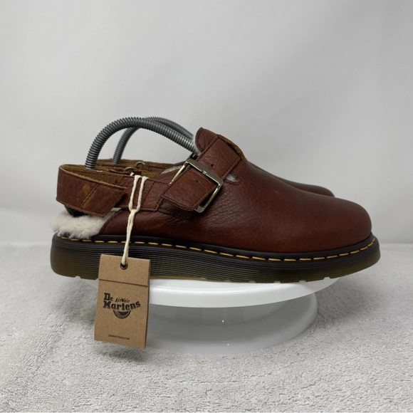 Dr. Martens Jorge II Faux Fur Lined Slingback Leather Mules Shoes Men’s 12 NWT
